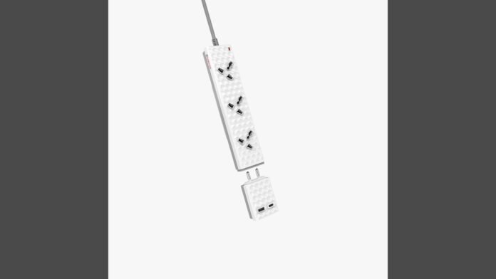 organized power strip, home electricals, office desk solution, wall-mount power, Goldmedal Ninja series, practical power strip, 3+1 power strip, compact USB charger, Made in India